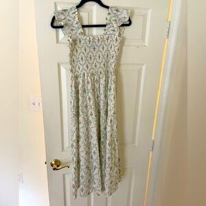 Hill House nap dress in pastel trellis, small